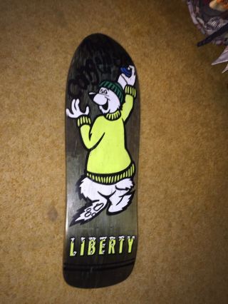 Liberty Todd Congelliere Nos Icee Bear Vintage Skateboard Deck Rare