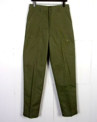 Vtg 70s Post Vietnam Era Og - 507 Us Army Uniform Utility Pants Ideal Zip 31 X 32