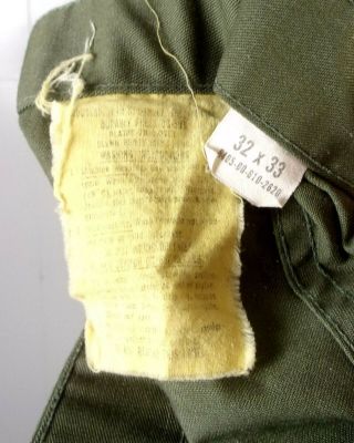 vtg 70s post Vietnam Era OG - 507 US Army Uniform Utility Pants Ideal Zip 31 X 32 3