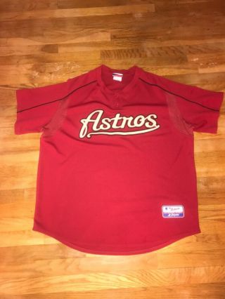 Houston Astros Authentic Bp Majestic Jersey Size Xxl Vintage Old Retro Logo Euc