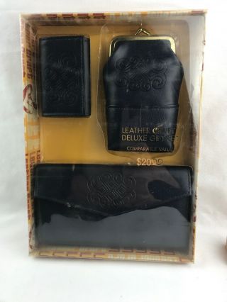 Vintage Old Stock - Wallet,  Key Holder Cigarette Case Gift Set