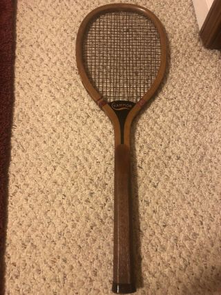 Vintage Wright & Ditson Early Wood Tennis Racquet Antique