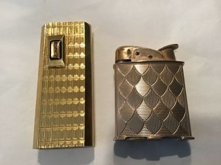 Two Vintage Pocket Lighters For Parts/repair Ronson Battery Electric & Evans