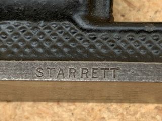 Vintage STARRETT Combination Square Head Machinist Measuring Tool with Scribe 2