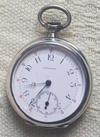 ANTIQUE STERLING SILVER CASED LONGINES POCKET WATCH & 2