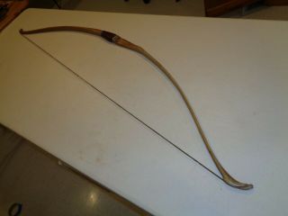 Vintage Indian Archery Fiberglass Recurve Bow,  With Leather Grip,  59 ",  40,  Rh