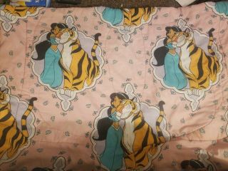 Vintage Disney Aladdin Comforter Bed Heavy Blanket Twin 63 " X87 Jasmine & Rajah