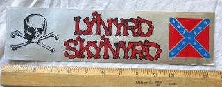 Vintage 1970s Lynyrd Skynyrd Rock Band Decal Bumper Sticker 12.  5” X 3.  25” Music