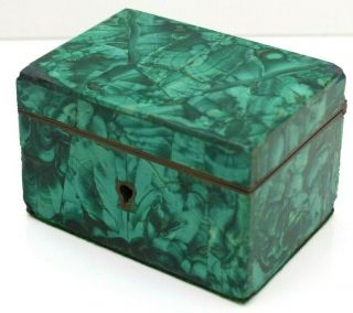 Rare Antique 19th Century Malachite / Ormolu Table Box / Casket – Russian?