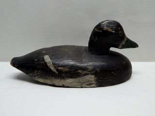 Antique Early Hand Wood Carved Bluehill Duck Decoy / Smith Falls On