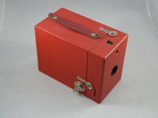 Vintage Kodak Rainbow Hawk - Eye No.  2 Model C Box Camera With Red Case