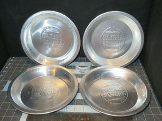 4 Vintage Bakers Square Pie Plate Aluminum Pie Pan Tin Plate 9 "