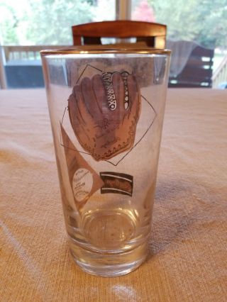 VTG Stan Musial Rawlings Baseball Glove St Louis Cardinals Glass Tumbler 2