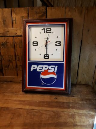 Vintage Hanover Pepsi Wall Clock Quartz Hanover Clocks Inc