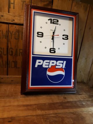 Vintage Hanover Pepsi Wall Clock Quartz Hanover Clocks Inc 2