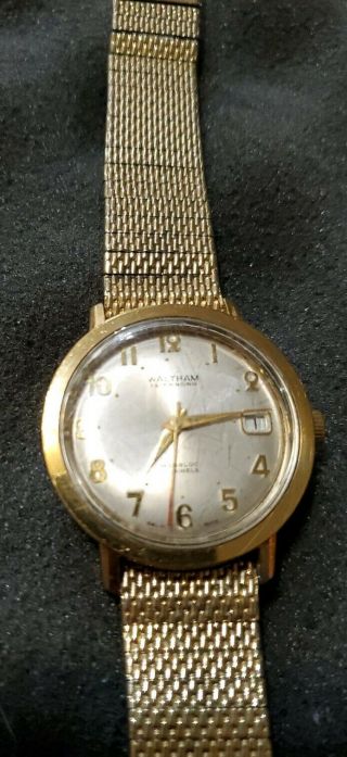 Vintage Waltham Swiss Made Mens Wristwatch 17j Automatic Incabloc Watch