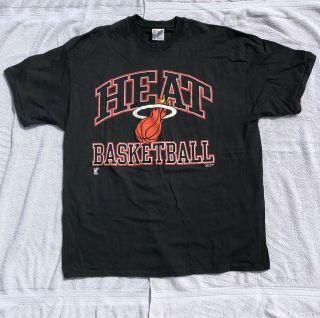 Mens Vintage 90s Nba Miami Heat T - Shirt Size Xxl