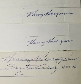 HARRY HOOPER Autographed 3 Times w - Shoeless Joe Jackson Content Signed Letter 2