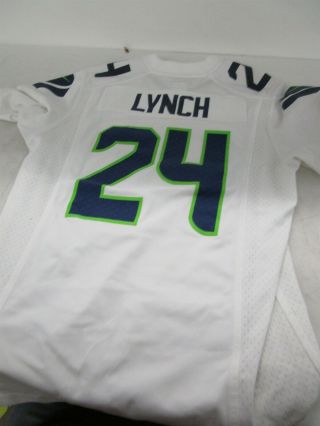 NFL Seattle Seahawks Marshawn Lynch Medium Sized White Jersey 2