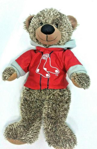Red Sox Stuffed Toy Bear Souvenir Plush Brown Boston Hoodie Good Stuff 2012 18 "