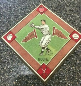 Luke Boone 1914 B18 Baseball Blanket York Al,  Green If,  Red Bases Ex