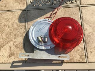 Vtg.  Reflect - O - Lite Tail Light 110 - 150 Sae - Ia - S - T - L - 69 With License Plate Holder