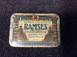 Vintage Ramses Condom Tin Can,  Empty