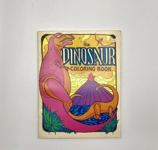 Vintage The Dinosaur Coloring Book 1970 Troubador Press