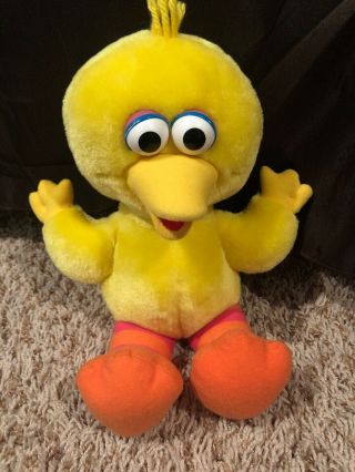 Vintage Hasbro Softies Plush Baby Big Bird 12 " Sesame Street 80 