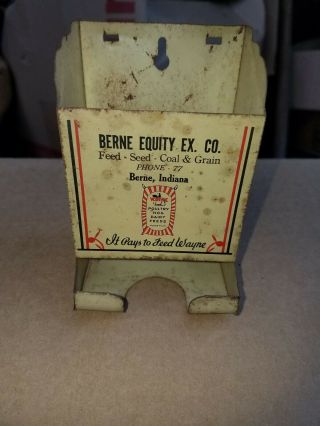 Early Wayne Feeds Advertising Match Holder Berne Indiana Poultry Hogs Dairy