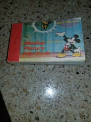 Vtg Walt Disney Mickey Mouse Moving Picture Flip Book