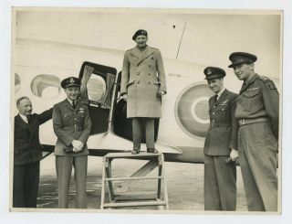Field Marshal Montgomery Visiting The Isle Of Man Vintage Photograph 1947 C2