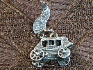 Western Stagecoach Vintage Sterling Silver Universal Studios Charm Pendant