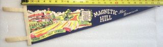 Vintage 1960’s Magnetic Hill Brunswick " Where Cars Coast Up - Hill " Pennant