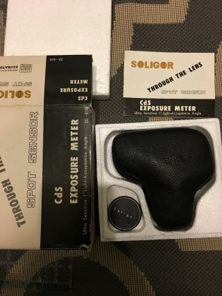 Vintage Soligor Spot Sensor Light Meter,  Box Leather