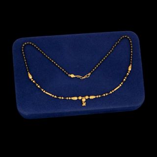 Antique Vintage Deco 18k 22k Gold Mughal India Black Diamond Wedding Necklace