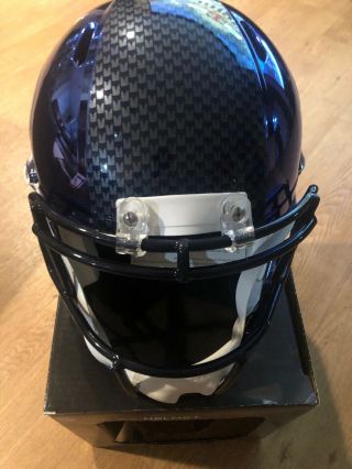 Steve Largent Signed Seahawks Full Size Chrome Helmet Beckett 2