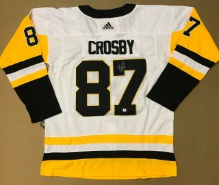 Sidney Crosby Autographed 87 Pittsburgh Penguins White Signed Jersey