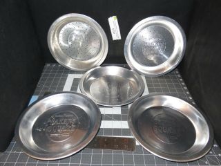 5 Vintage Bakers Square Pie Plate Aluminum Pie Pan Tin Plate 9 "