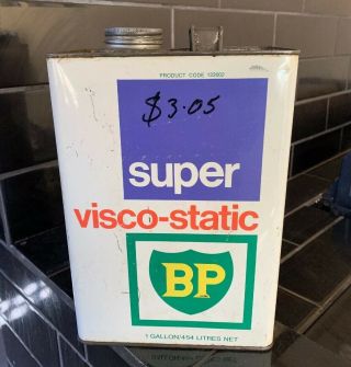 Bp Visco - Static 1 Gallon Vintage Oil Tin