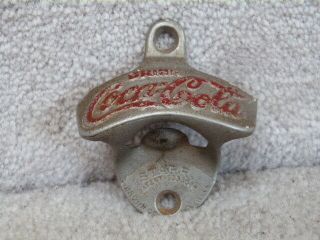 Vintage Cast Aluminum Wall Mount Coca Cola Bottle Opener Starr X Brown Co.