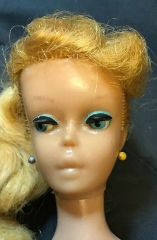 Vintage Barbie Ponytail 3/4? Blonde Japan 850 W/ Stand & Box NR Estate Find 2