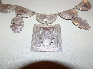 Vintage Peru 900 Sterling Silver Necklace Signed Wr