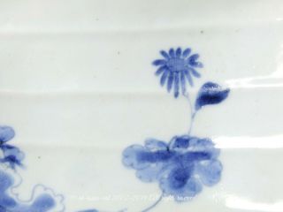 An Early Blue & White Arita (ai - Kutani) Rectangular Moulded Dish.  1660 - 1680