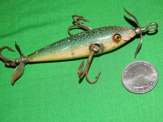 Heddon 100 Round Body Possible Trade Minnow Cup Rig Red Gills Early