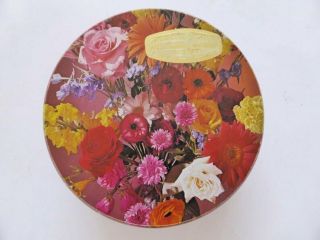 Floral Devonshire Biscuit Tin,  Vintage Decor,  Kitsch Kitchen,  Cake / Cookie Tin