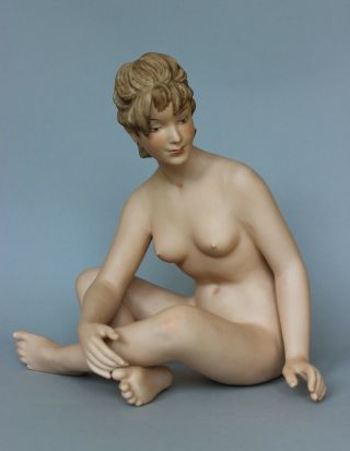 Wallendorf Nude Girl Porcelain Figurine Figure Large