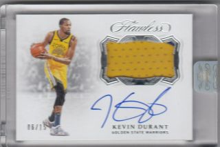 Kevin Durant 2018 - 19 Panini Flawless Patch Auto 06/15
