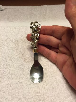 Vintage Rostfrei Arthur Court 1988 Child Spoon With Bear Figurine