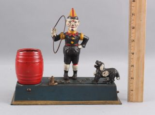 Authentic Antique 1920s Cast Iron Hubley,  Trick Dog,  Mechanical Bank